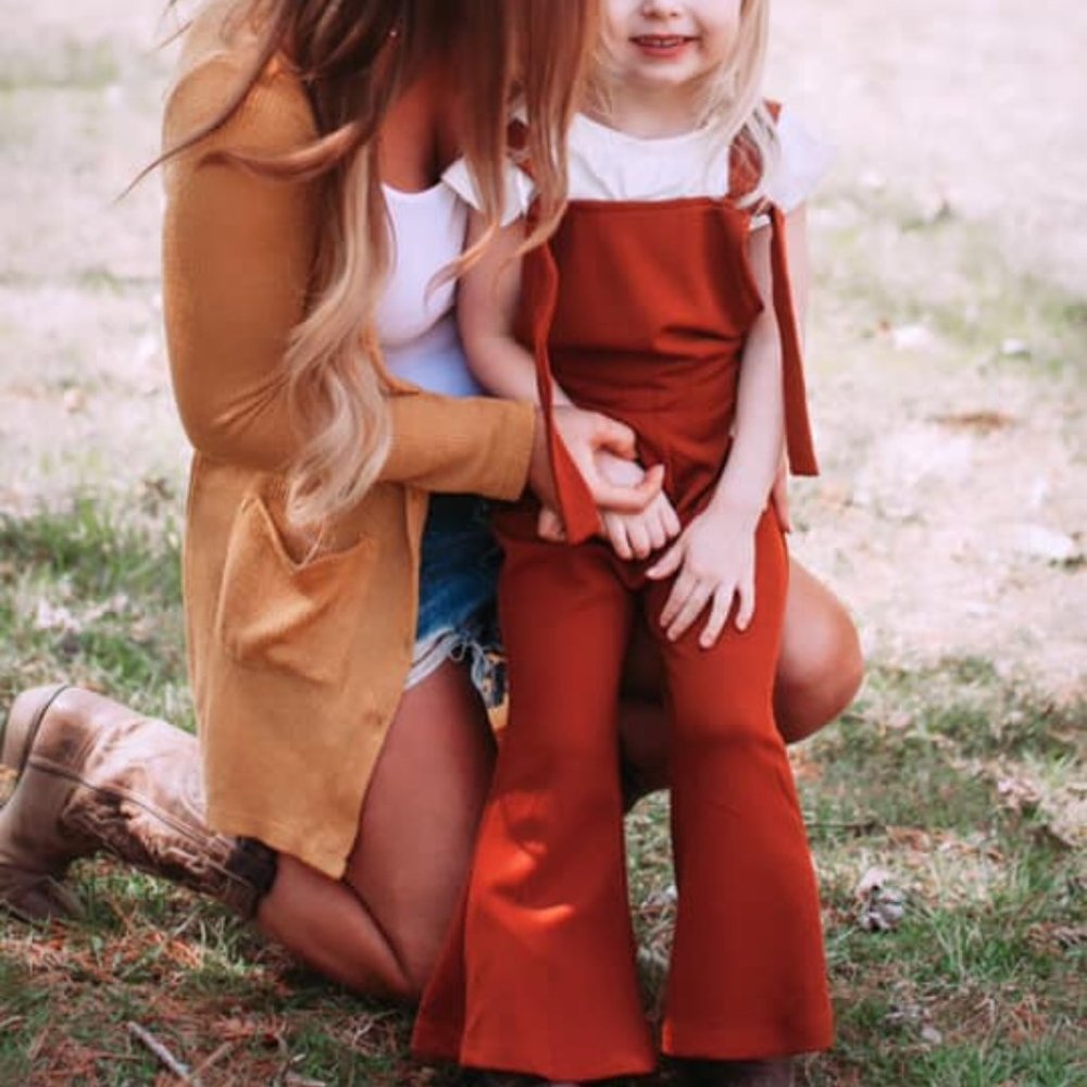 Bailey's Blossoms burnt orange jump suit 4T